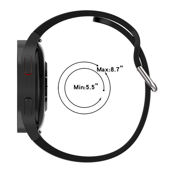 For Samsung Galaxy Watch FE 40mm Two Color Stripe Silicone Watch Band(Gray Orange)