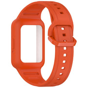 For  Huawei Band 9 NFC Two Color Frame Integrated Silicone Watch Band(Orange)