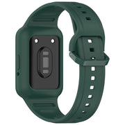 For  Huawei Band 9 NFC Two Color Frame Integrated Silicone Watch Band(Dark Green)