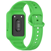 For  Huawei Band 9 Two Color Frame Integrated Silicone Watch Band(Fluorescent Green)