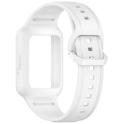For  Huawei Band 9 Two Color Frame Integrated Silicone Watch Band(Dream White)