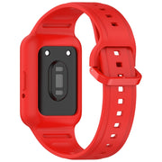 For  Huawei Band 8 NFC Two Color Frame Integrated Silicone Watch Band(Red)