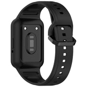 For  Huawei Band 8 Two Color Frame Integrated Silicone Watch Band(Black)
