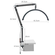 HD-M3X Pro 16 inch Adjustable Brightness Beauty Light Half Moon Light Eyelash Tech Lamp, Plug:US Plug(Black)