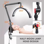 HD-M3X Pro 16 inch Adjustable Brightness Beauty Light Half Moon Light Eyelash Tech Lamp, Plug:UK Plug(Black)