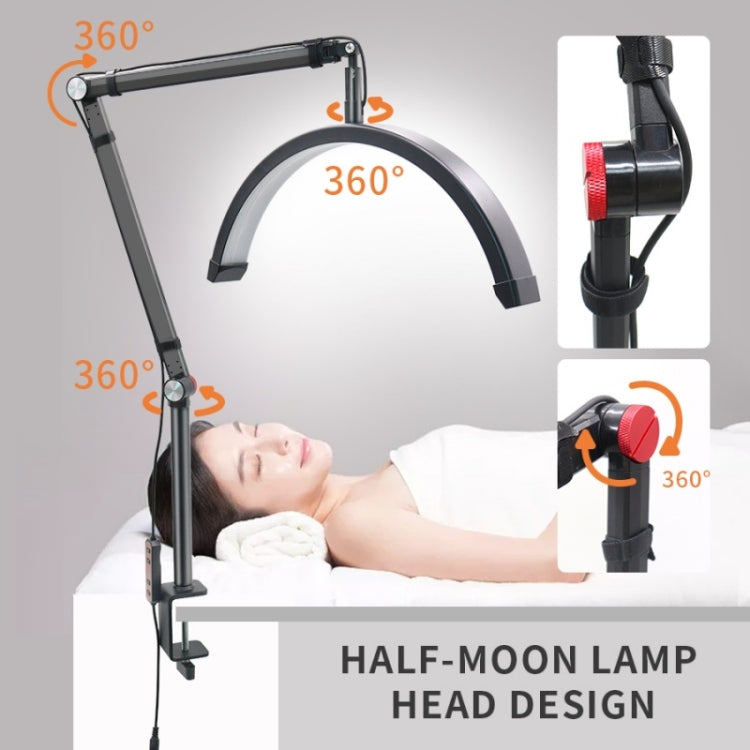 HD-M3X Pro 16 inch Adjustable Brightness Beauty Light Half Moon Light Eyelash Tech Lamp, Plug:UK Plug(White)