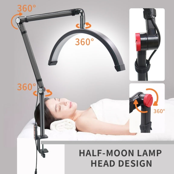 HD-M3X Pro 16 inch Adjustable Brightness Beauty Light Half Moon Light Eyelash Tech Lamp, Plug:EU Plug(White)