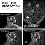 For iPhone 16 Pro / 16 Pro Max ENKAY Anti-reflection Camera Lens Aluminium Alloy Tempered Glass Film(Brown)