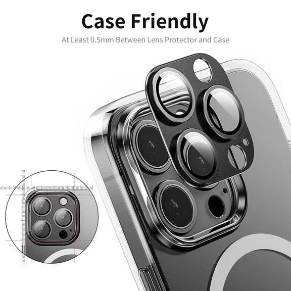 For iPhone 16 Pro / 16 Pro Max ENKAY Anti-reflection Camera Lens Aluminium Alloy Tempered Glass Film(Brown)