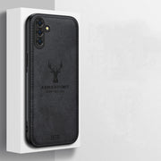 For Samsung Galaxy S25+ 5G Deer Head Cloth Skin All-inclusive Phone Case(Blue)