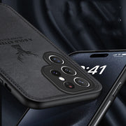 For Samsung Galaxy S25 Ultra 5G Deer Head Cloth Skin All-inclusive Phone Case(Black)