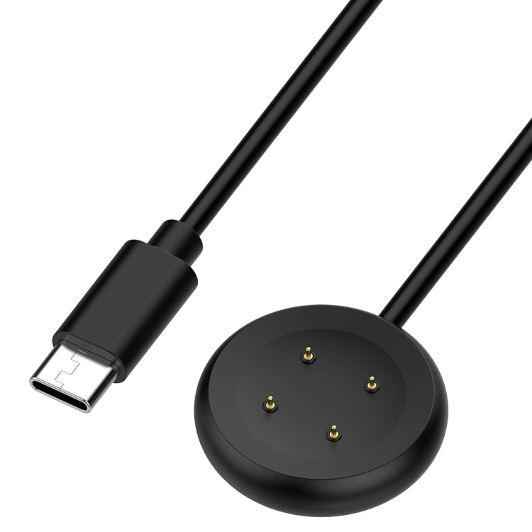For Fitbit Ace LTE USB-C / Type-C Interface Smart Watch Magnetic Charging Cable(Black)