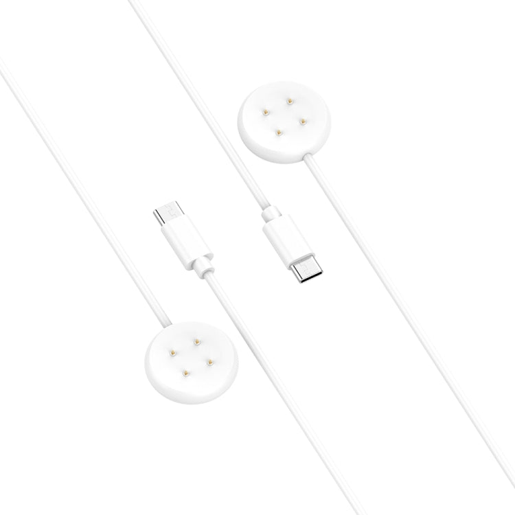 For Fitbit Ace LTE USB-C / Type-C Interface Smart Watch Magnetic Charging Cable(White)