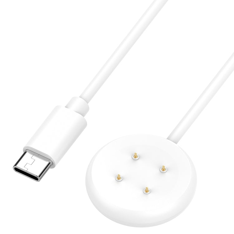For Fitbit Ace LTE USB-C / Type-C Interface Smart Watch Magnetic Charging Cable(White)