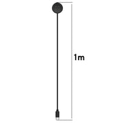 For Fitbit Ace LTE USB-C / Type-C Interface Smart Watch Magnetic Charging Cable(Black)