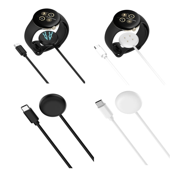 For Fitbit Ace LTE USB-C / Type-C Interface Smart Watch Magnetic Charging Cable(Black)