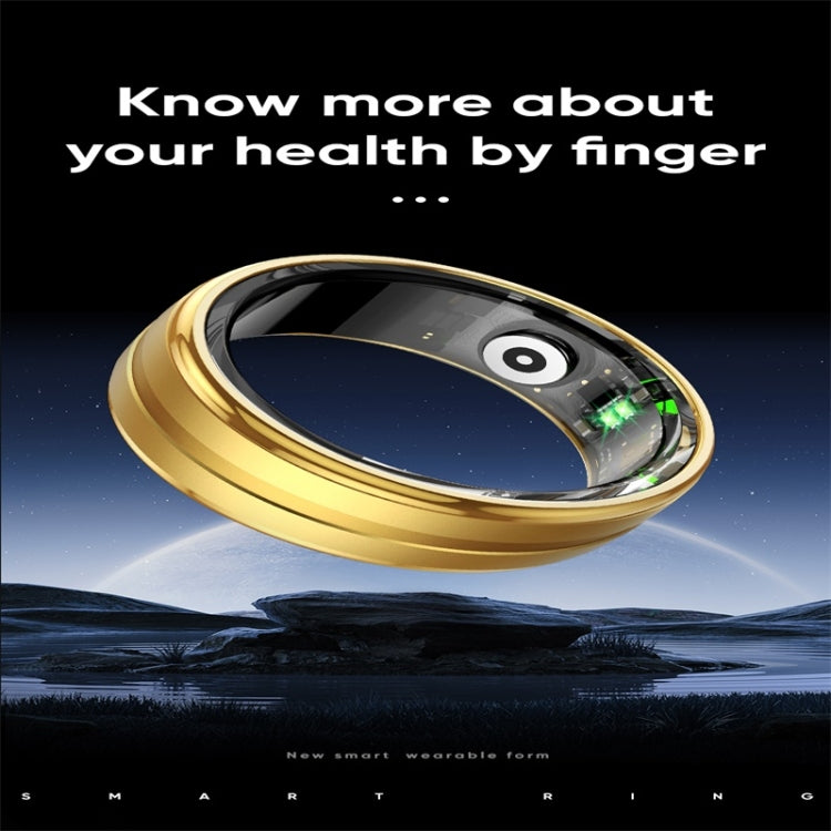 R06 SIZE 9 Smart Ring, Support Heart Rate / Blood Oxygen / Sleep Monitoring / Multiple Sports Modes(Gold)
