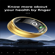 R06 SIZE 9 Smart Ring, Support Heart Rate / Blood Oxygen / Sleep Monitoring / Multiple Sports Modes(Gold)