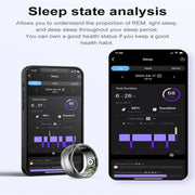 R06 SIZE 9 Smart Ring, Support Heart Rate / Blood Oxygen / Sleep Monitoring / Multiple Sports Modes(Gold)