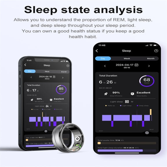 R06 SIZE 9 Smart Ring, Support Heart Rate / Blood Oxygen / Sleep Monitoring / Multiple Sports Modes(Gold)