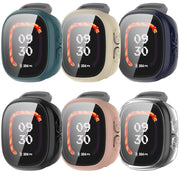 For Fitbit Ace LTE  PC + Tempered Glass Film Integrated Watch Protective Case(Pine Green)