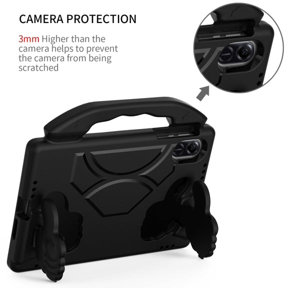 For Honor Pad X9 Children EVA Shockproof Tablet Case with Thumb Bracket(Black)