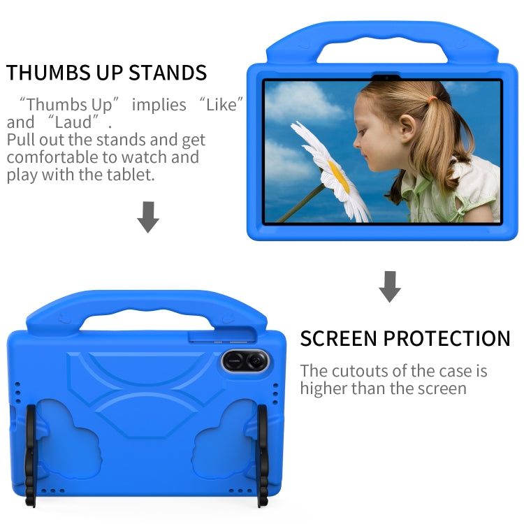 For Honor Pad X9 Children EVA Shockproof Tablet Case with Thumb Bracket(Blue)