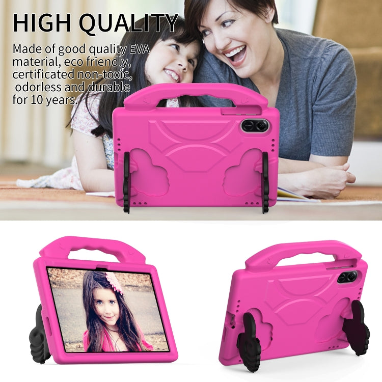 For Honor Pad X9 Children EVA Shockproof Tablet Case with Thumb Bracket(RoseRed)