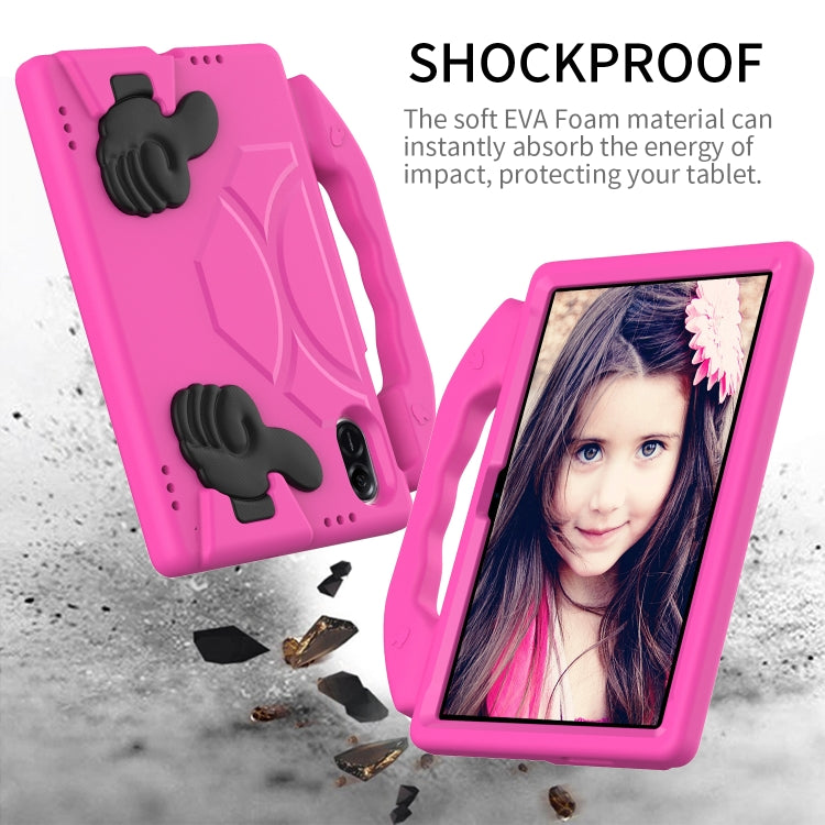 For Honor Pad X9 Children EVA Shockproof Tablet Case with Thumb Bracket(RoseRed)