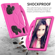 For Honor Pad X9 Children EVA Shockproof Tablet Case with Thumb Bracket(RoseRed)
