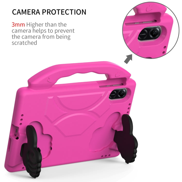 For Honor Pad X9 Children EVA Shockproof Tablet Case with Thumb Bracket(RoseRed)