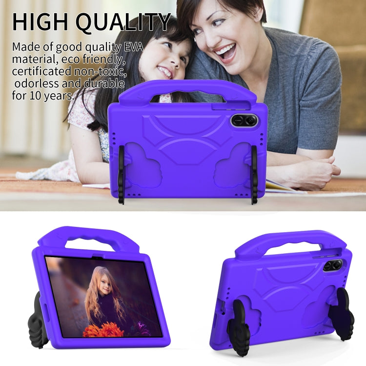For Honor Pad X9 Children EVA Shockproof Tablet Case with Thumb Bracket(Purple)