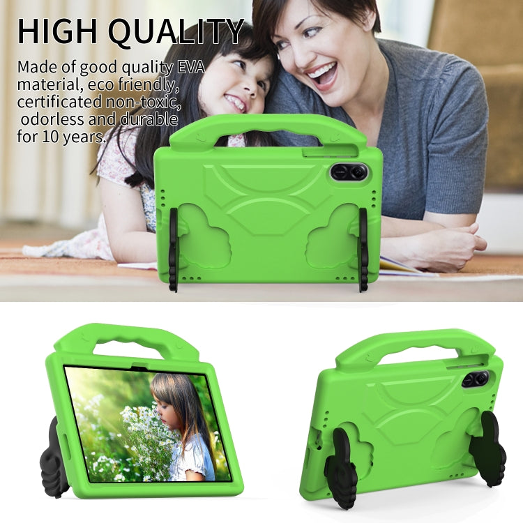 For Honor Pad X9 Children EVA Shockproof Tablet Case with Thumb Bracket(Green)