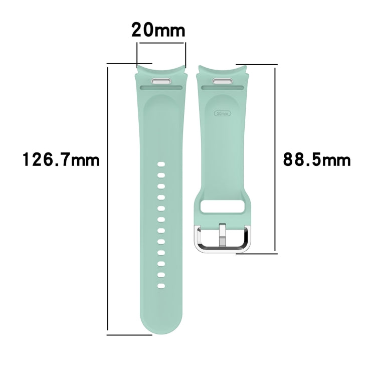 For Samsung Galaxy Watch FE 40mm Solid Color Silver Buckle Quick Release Silicone Watch Band(Wine Red)