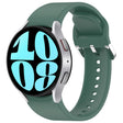 For Samsung Galaxy Watch 6 44mm Solid Color Silver Buckle Quick Release Silicone Watch Band(Green) - free shipping - PMC TechLife - Order now!