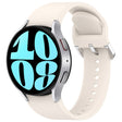 For Samsung Galaxy Watch 6 44mm Solid Color Silver Buckle Quick Release Silicone Watch Band(Starlight) - free shipping - PMC TechLife - Order now!