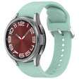 For Samsung Galaxy Watch 6 Classic 43mm Solid Color Silver Buckle Quick Release Silicone Watch Band(Teal) - free shipping - PMC TechLife - Order now!