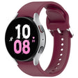 For Samsung Galaxy Watch 5  44mm Solid Color Silver Buckle Quick Release Silicone Watch Band(Wine Red) - free shipping - PMC TechLife - Order now!
