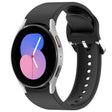 For Samsung Galaxy Watch 5  40mm Solid Color Silver Buckle Quick Release Silicone Watch Band(Black) - free shipping - PMC TechLife - Order now!