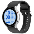 For Samsung Galaxy Watch 7 44mm Solid Color Silver Buckle Quick Release Silicone Watch Band(Black) - free shipping - PMC TechLife - Order now!