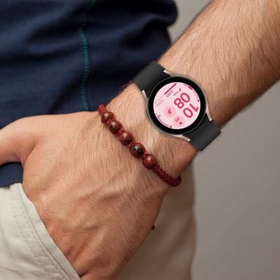 For Samsung Galaxy Watch 6 Classic 47mm Solid Color Silver Buckle Quick Release Silicone Watch Band(White)
