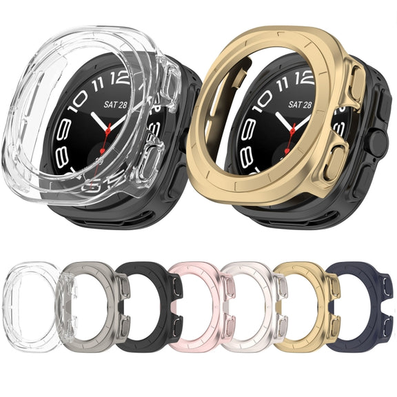 For Samsung Galaxy Watch Ultra 47mm Half Coverage Hollowed PC Watch Protective Case(Pink)