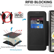 For Google  Pixel 8a Shield Magsafe RFID Anti-theft Rhombus Leather Phone Case(Black)