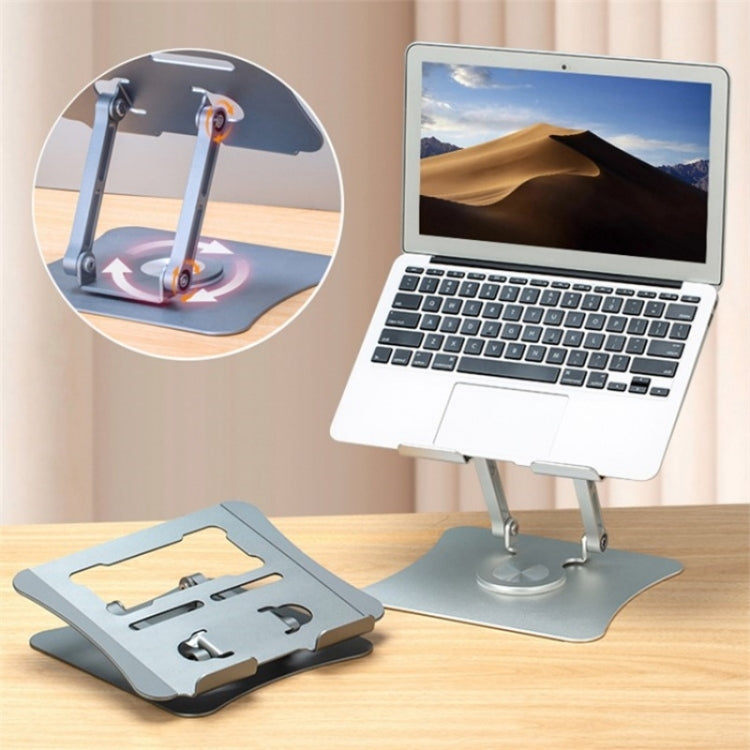 G69 Heat Dissipation Rotatable Notebook Desktop Stand Aluminum Alloy Foldable Laptop Bracket(Silver)
