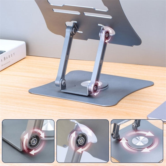 G69 Heat Dissipation Rotatable Notebook Desktop Stand Aluminum Alloy Foldable Laptop Bracket(Silver)