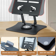 G69 Heat Dissipation Rotatable Notebook Desktop Stand Aluminum Alloy Foldable Laptop Bracket(Black)