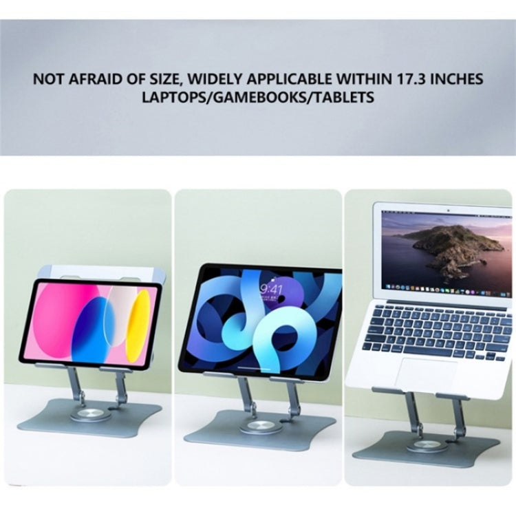 G69 Heat Dissipation Rotatable Notebook Desktop Stand Aluminum Alloy Foldable Laptop Bracket(Black)