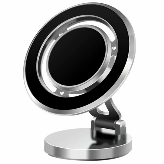 G168 Rotatable Cellphone Stand Car Dashboard Windshield Magnetic Phone Holder(Silver)