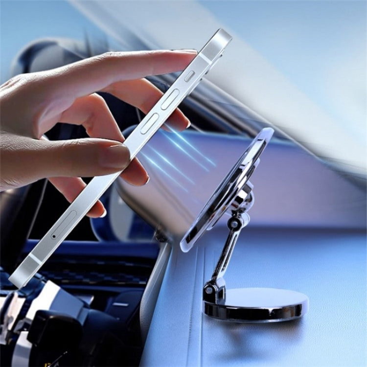 G168 Rotatable Cellphone Stand Car Dashboard Windshield Magnetic Phone Holder(Silver)