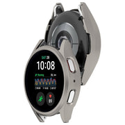 For Sansung Galaxy Watch 7 44mm Half Pack Hollow PC Watch Protective Case(Titanium Steel Color)